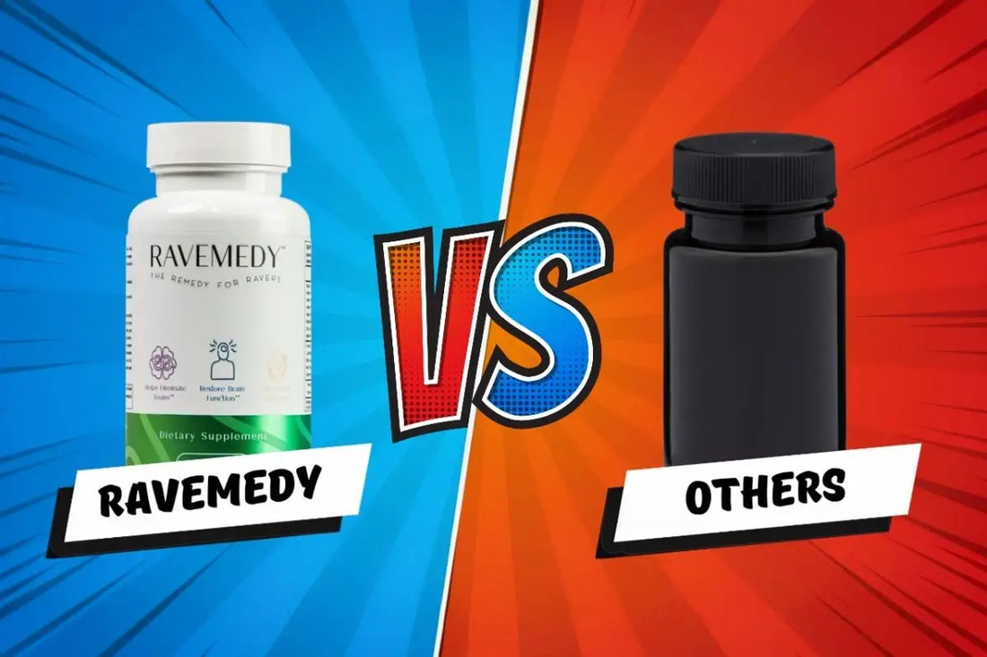 Ravemedy rave recovery supplement compared to other brands.