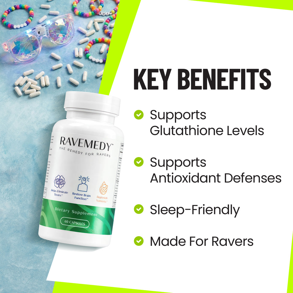 Ravemedy® Rave & Festival Recovery Capsules (60 Count)